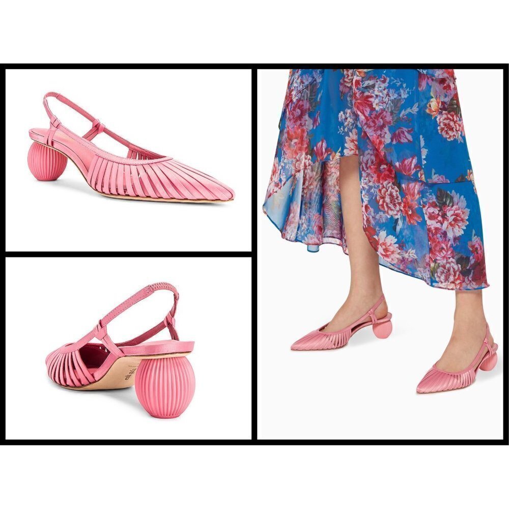๐CULT GAIA๐ Alia Slingback Mule Heels ~ Pink - Picture 3 of 16